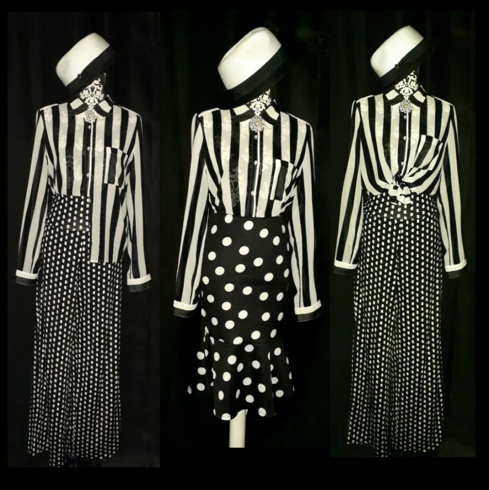 B/W Pin stripe blouse